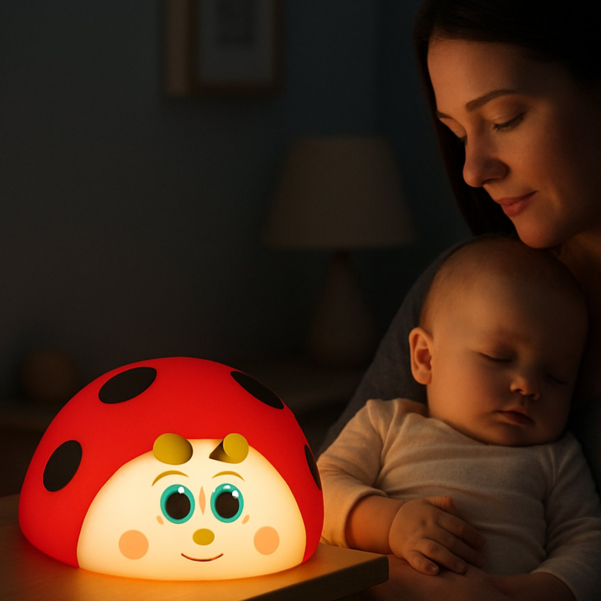 veilleuse coccinelle enfant maman bb