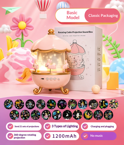 veilleuse carrousel bébé projection étoiles lumière douce rotative 360 chambre enfant