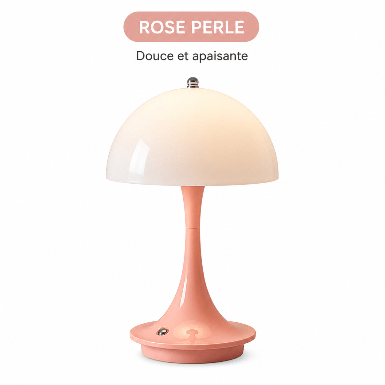 Lampe Champignon LED Tactile – Ambiance Douce et Chaleureuse modèle rose PERLE douce et apaisante