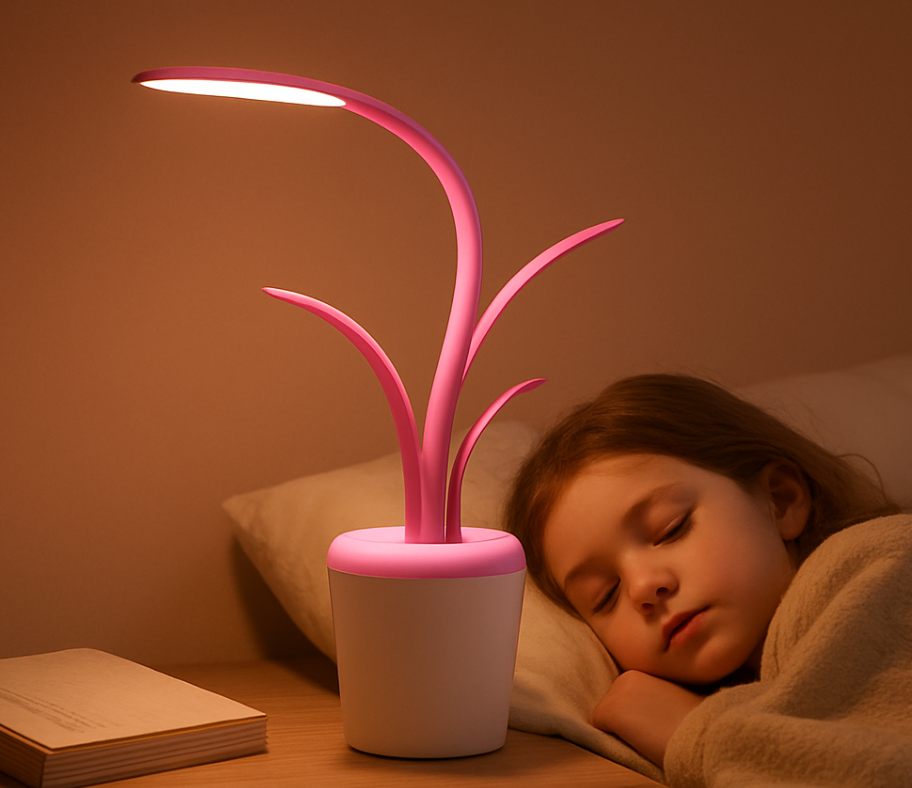 lampe rose fillette