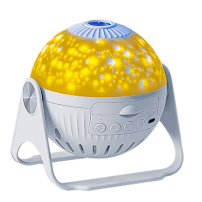 Projecteur ciel étoilé enfant avec coque  et support réglable pour projeter des étoiles au plafond et sur les murs de la chambre.