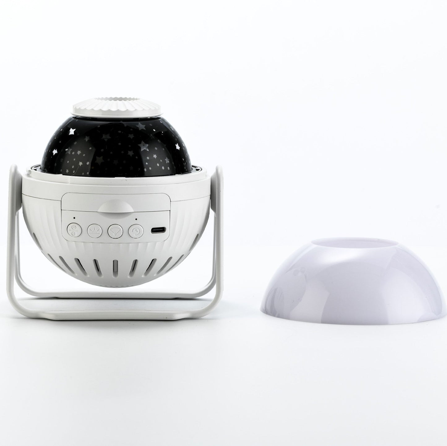 Projecteur galaxie ciel étoilé enfant avec dôme de projection amovible, permettant de passer facilement du mode veilleuse au mode projection d’étoiles
