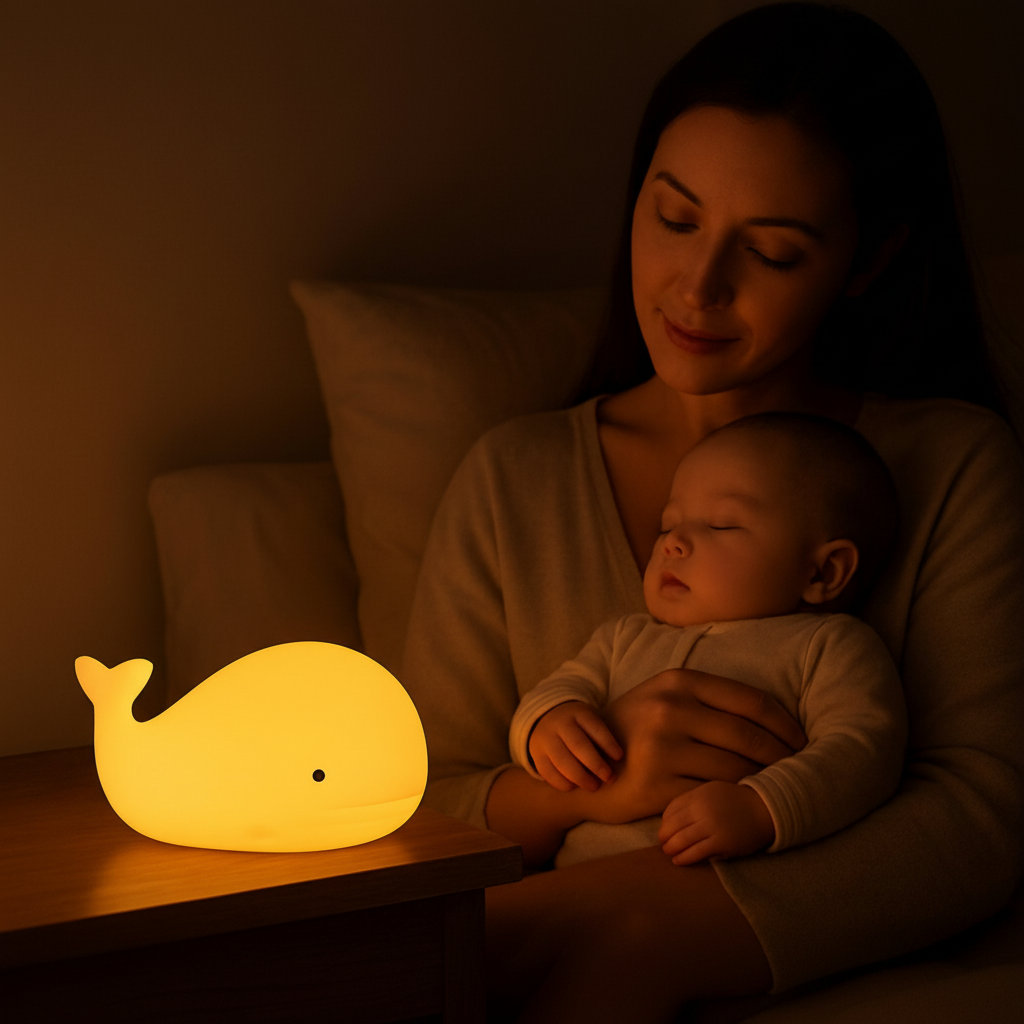 Veilleuse baleine maman enfant