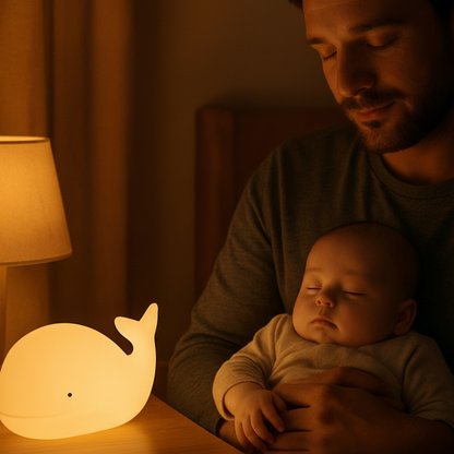 Veilleuse baleine papa bébé