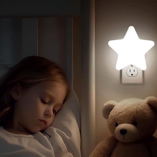 Veilleuse bébé étoile fillette