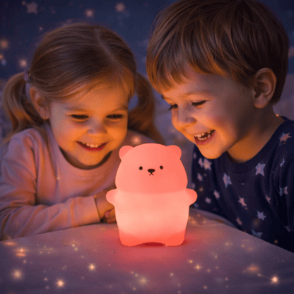 Veilleuse bébé ourson – Lumière douce et apaisante pour la nuit | Univers Luméa - Univers Luméa