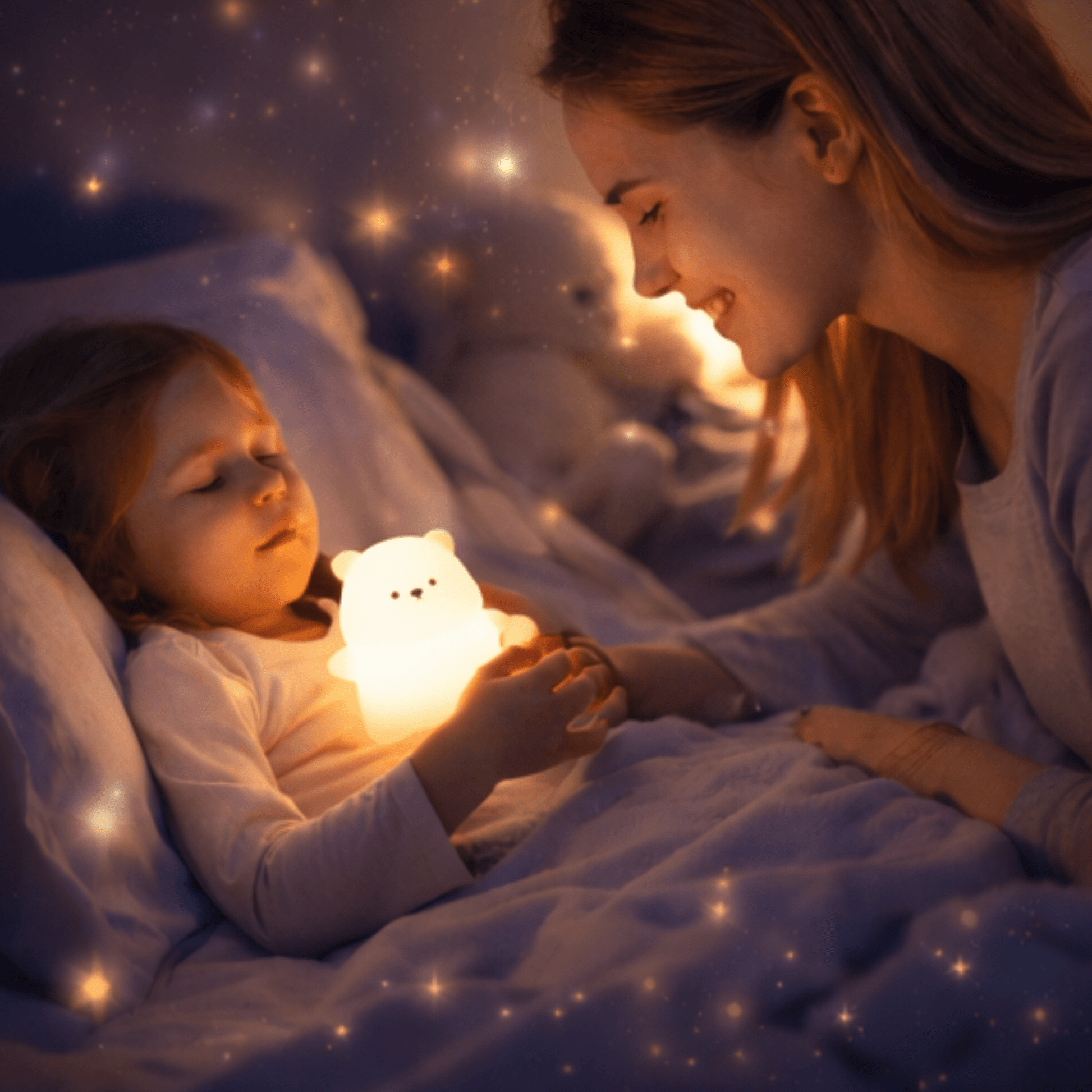 Veilleuse bébé ourson – Lumière douce et apaisante pour la nuit | Univers Luméa - Univers Luméa
