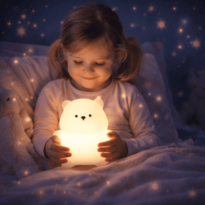 Veilleuse bébé ourson – Lumière douce et apaisante pour la nuit | Univers Luméa - Univers Luméa