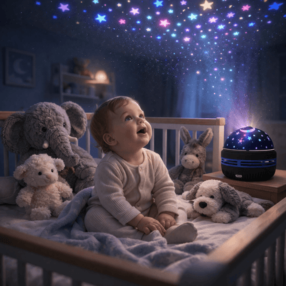 Veilleuse bébé projection – Lumière apaisante pour la nuit | Univers Luméa - Univers Luméa