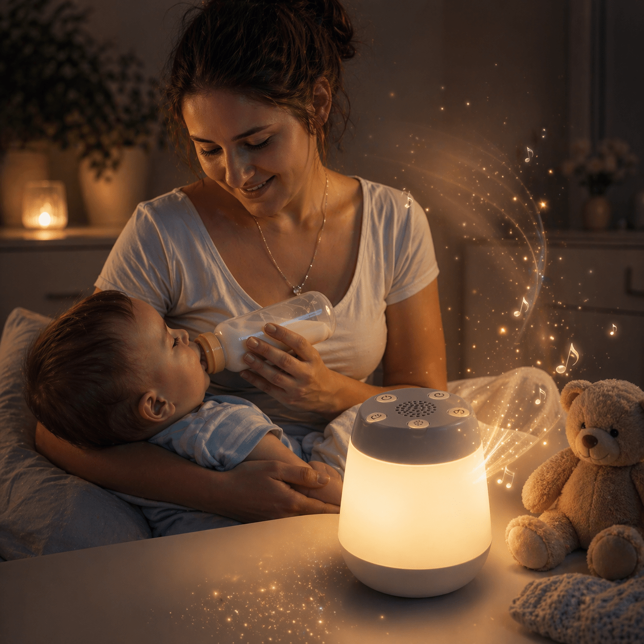 Veilleuse Bébé transportable – Lumière douce et apaisante pour un sommeil paisible - Univers Luméa
