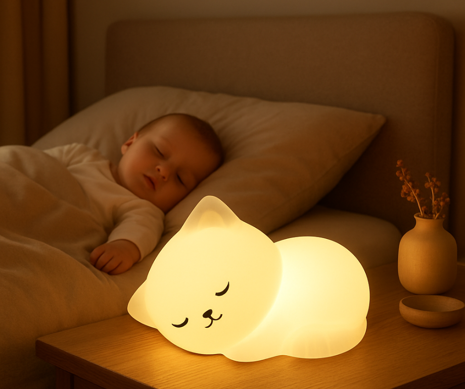 veilleuse chat bebe