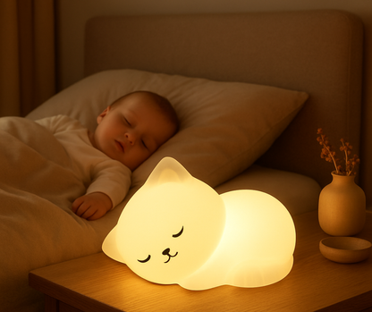 veilleuse chat bebe