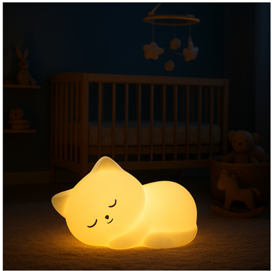 veilleuse chat chambre nuit