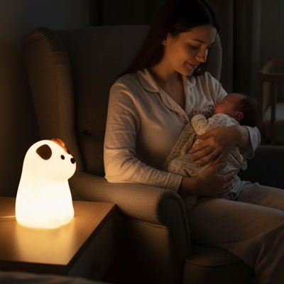 veilleuse chien maman